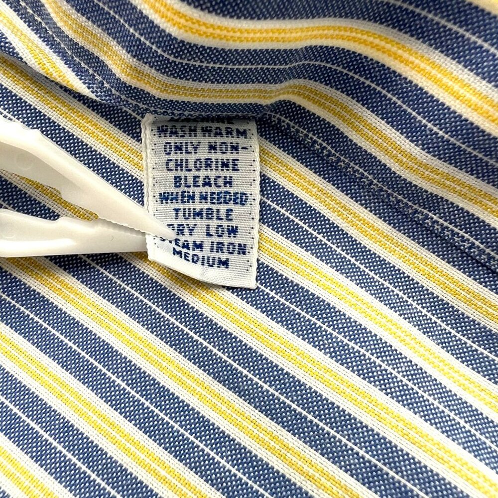 Ralph Lauren Flesh Pony Mens Shirt 16 Striped Button Yarmouth 33 Long Sleeve XL - Picture 4 of 9